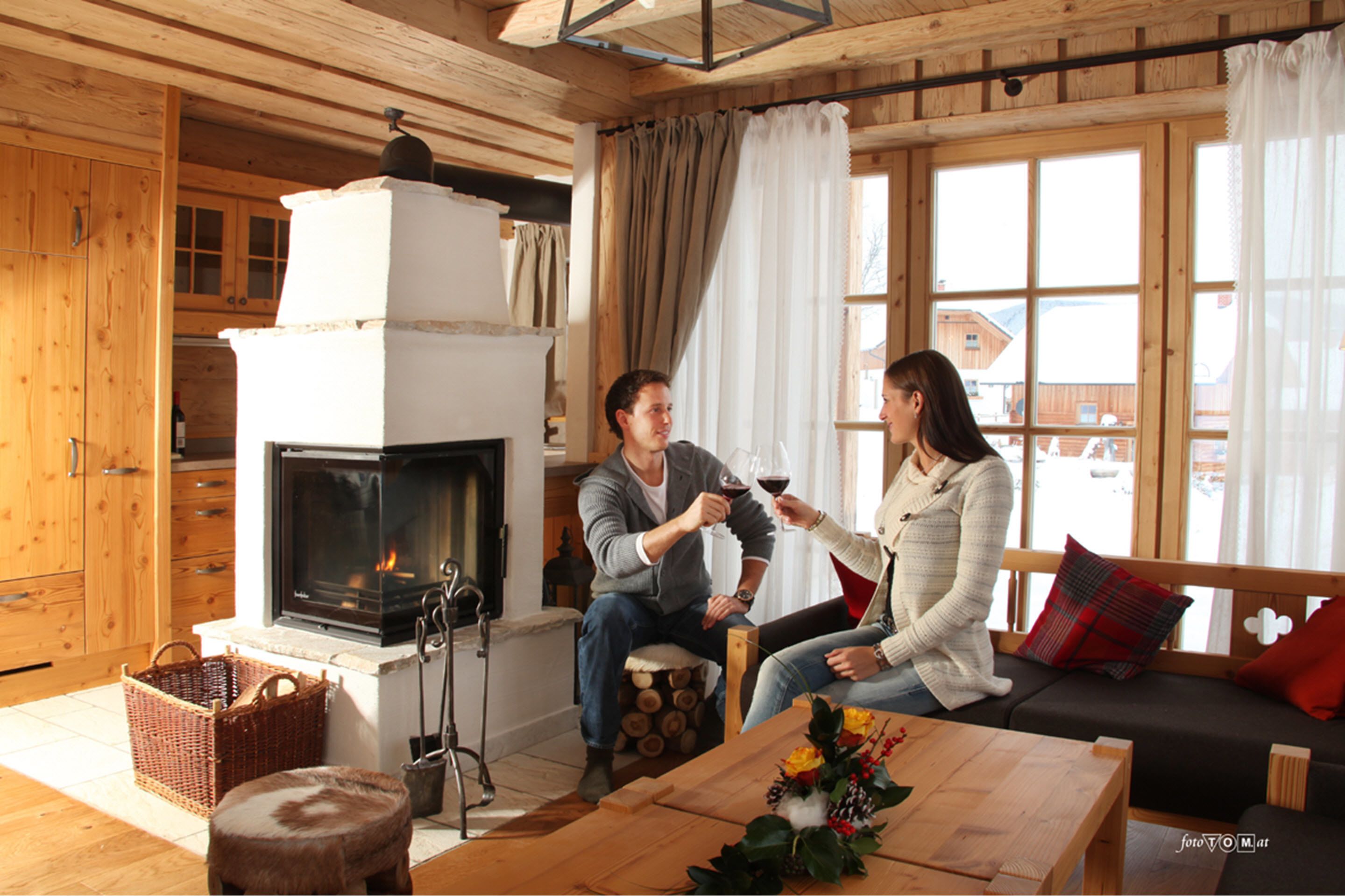 premium chalet, 2 bedrooms, sauna, mountain view (erzherzog johann  - cleaning fee 115€) | living area | flat-screen tv