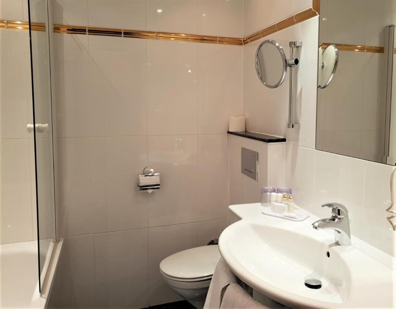 free toiletries, hair dryer, bathrobes, slippers