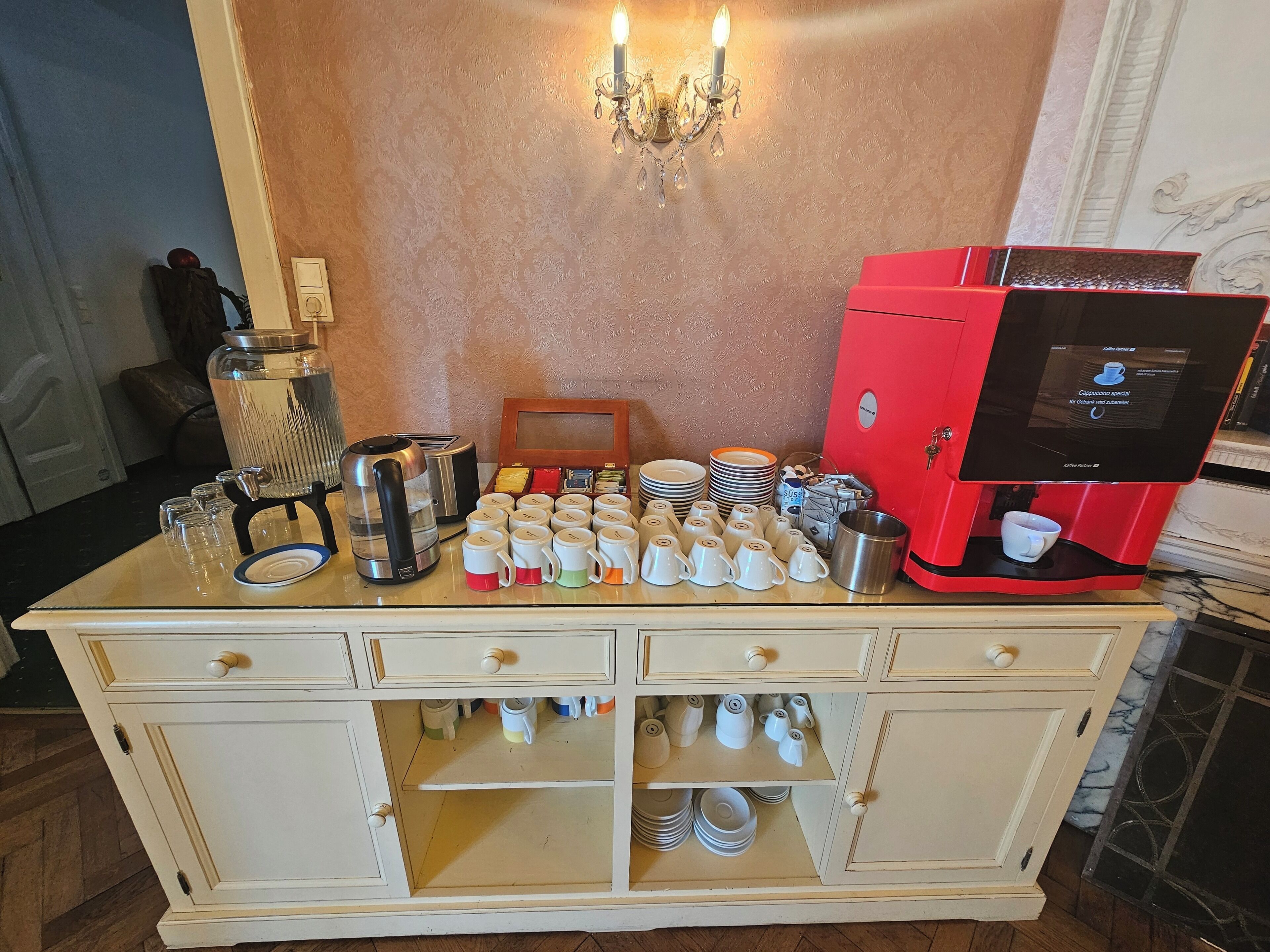 daily buffet breakfast (eur 15 per person)