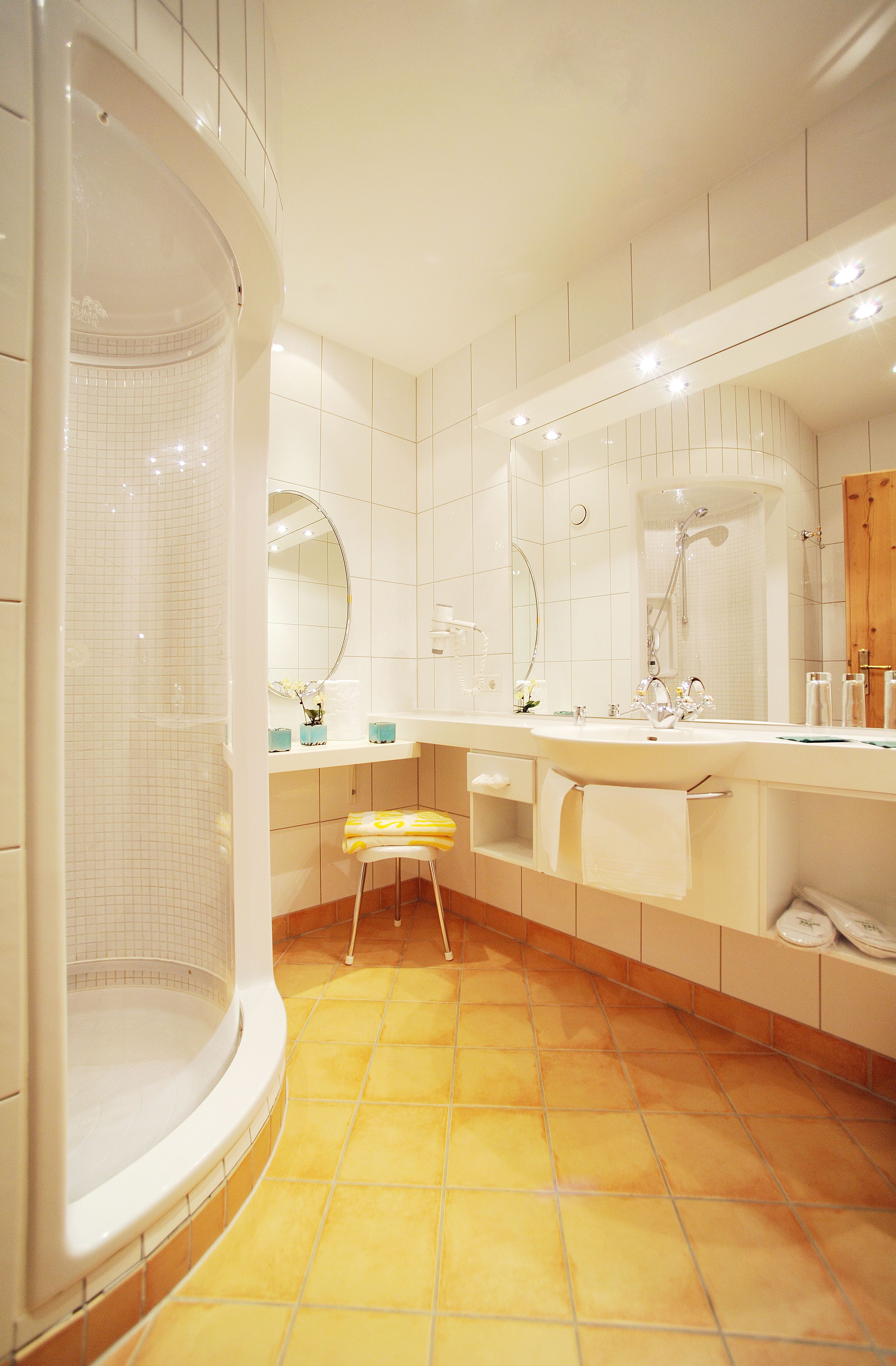 free toiletries, hair dryer, bathrobes, slippers