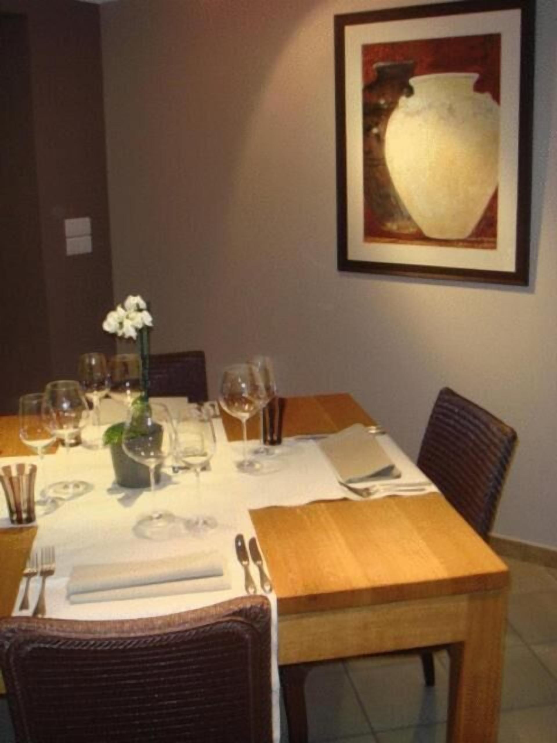 dinner served, french cuisine, garden views