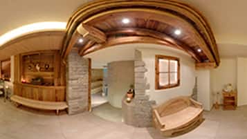Sauna, steam room, massages