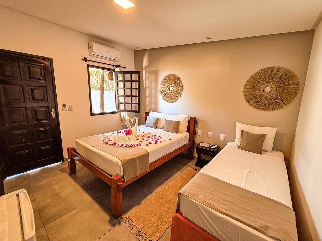 Frigobar, cofres nos quartos, individualmente decorados