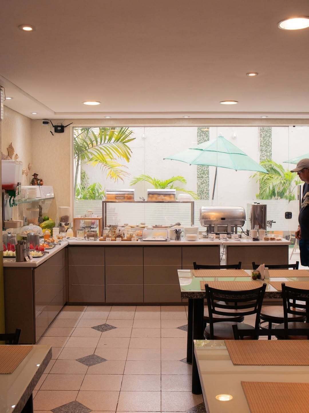 Café da manhã, almoço e jantar