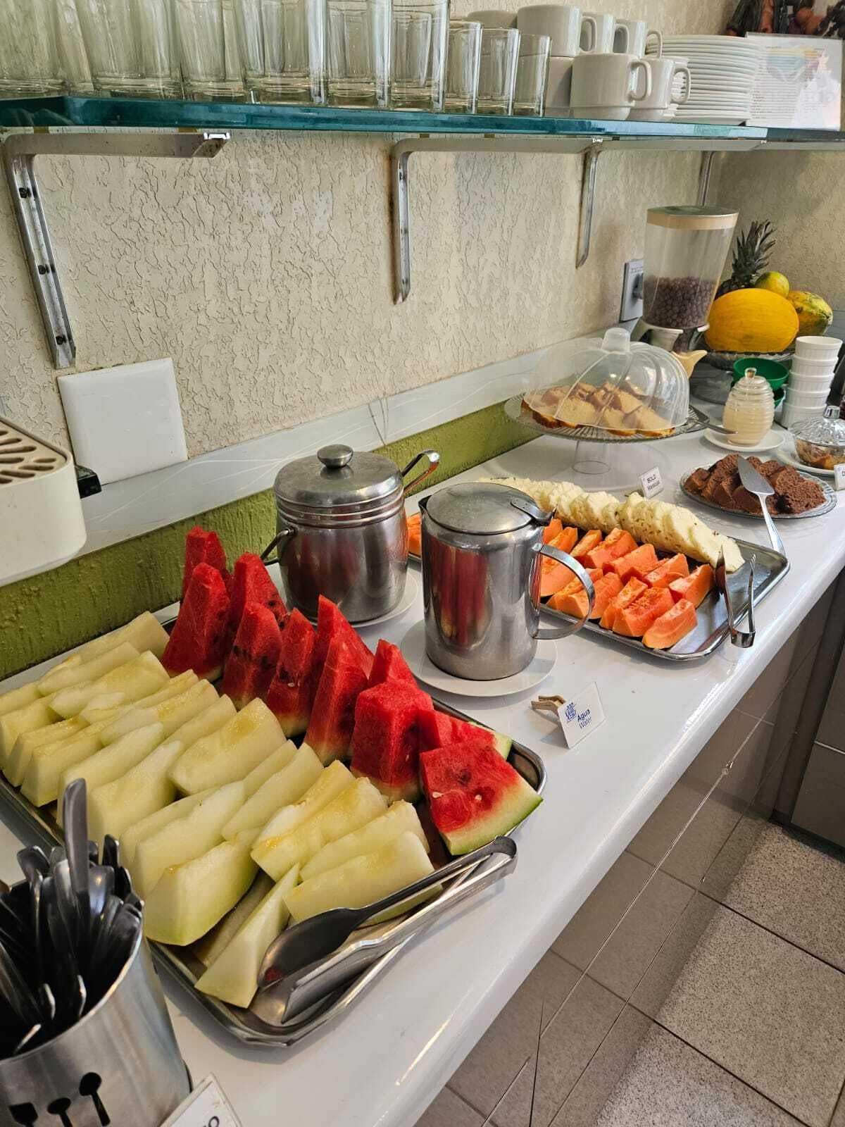 Frokost, lunsj og middag serveres, brasilianske retter 