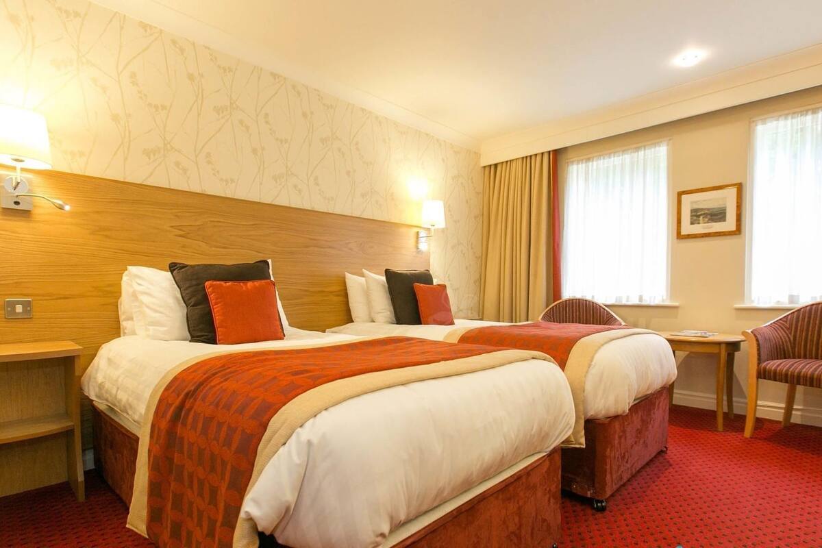 Premium bedding, pillowtop beds, in-room safe, desk