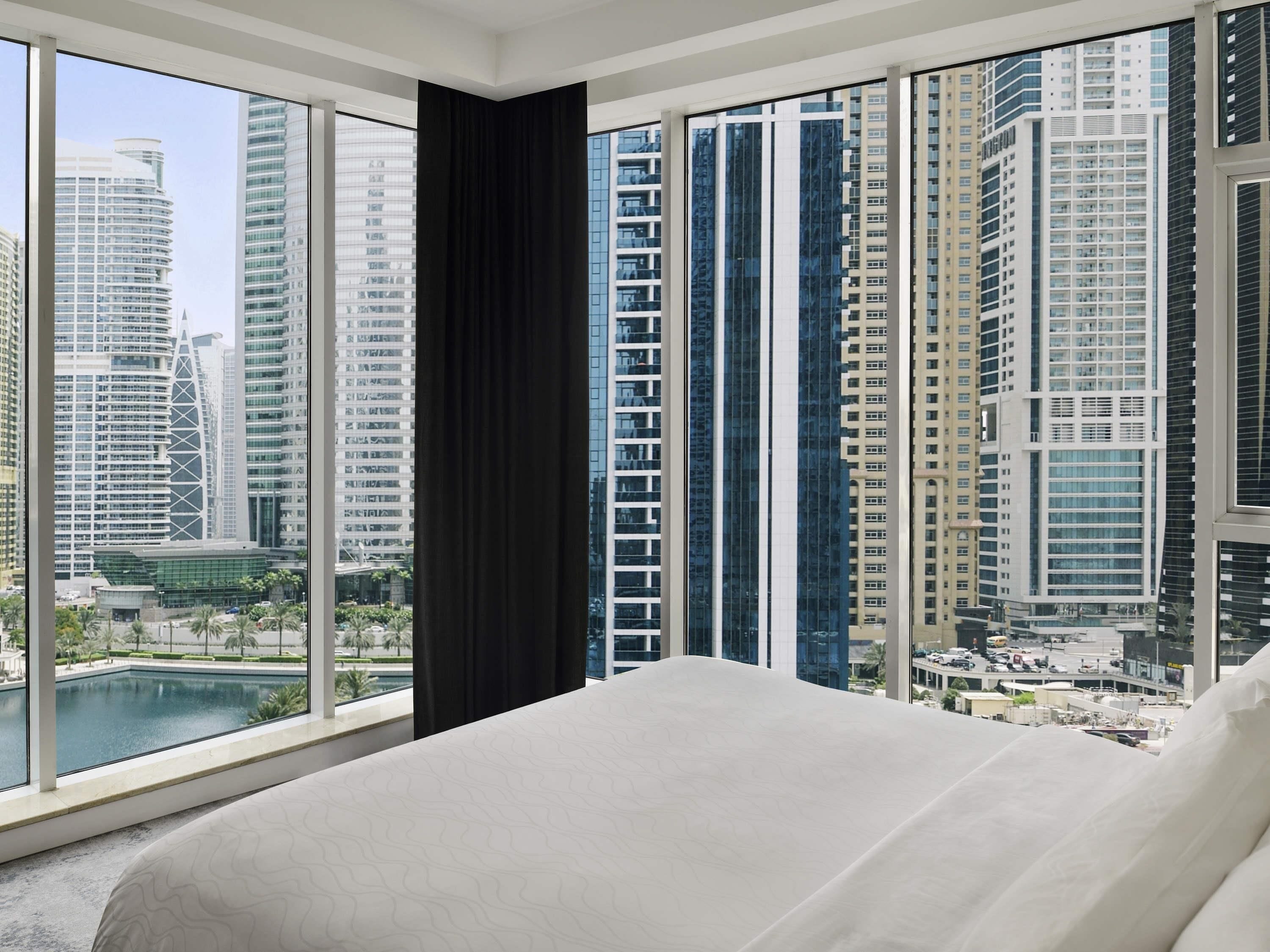 Egyptian cotton sheets, premium bedding, down duvets, minibar