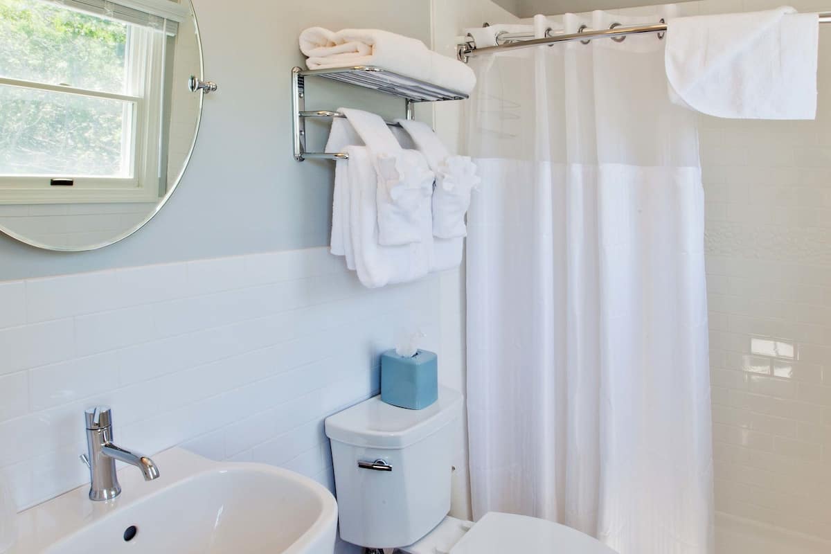 deluxe room | bathroom | hair dryer, towels