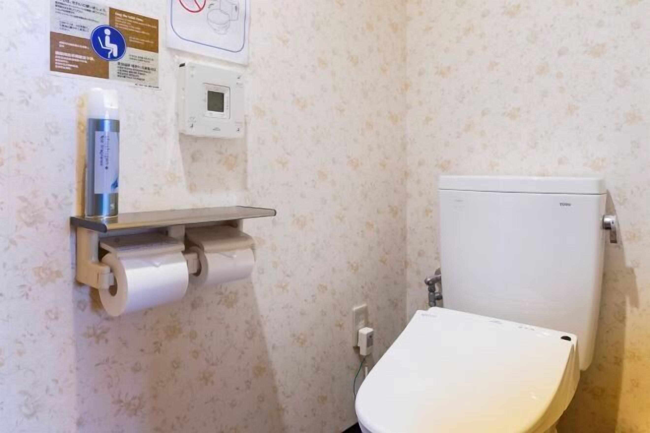 Sèche-cheveux, toilettes avec bidet électronique, serviettes fournies