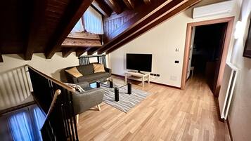 高級公寓, 2 間臥室 | 起居區 | 電視