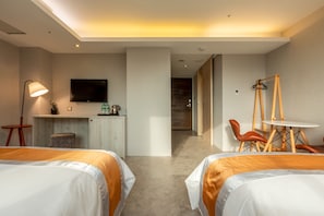 Classic Quadruple Room, 2 Double Beds (No parking) | 1 bedroom, blackout curtains, free WiFi, bed sheets