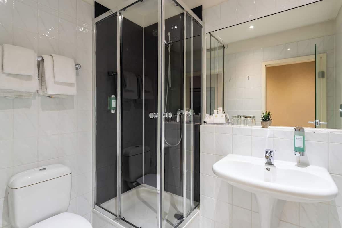 Free toiletries, hair dryer, towels