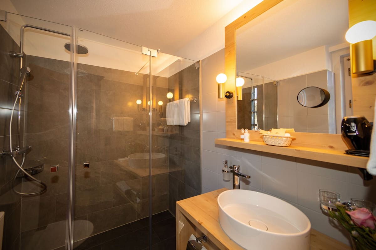 double room | bathroom | hair dryer, towels