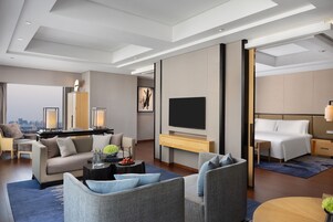 Premium bedding, down comforters, pillowtop beds, in-room safe