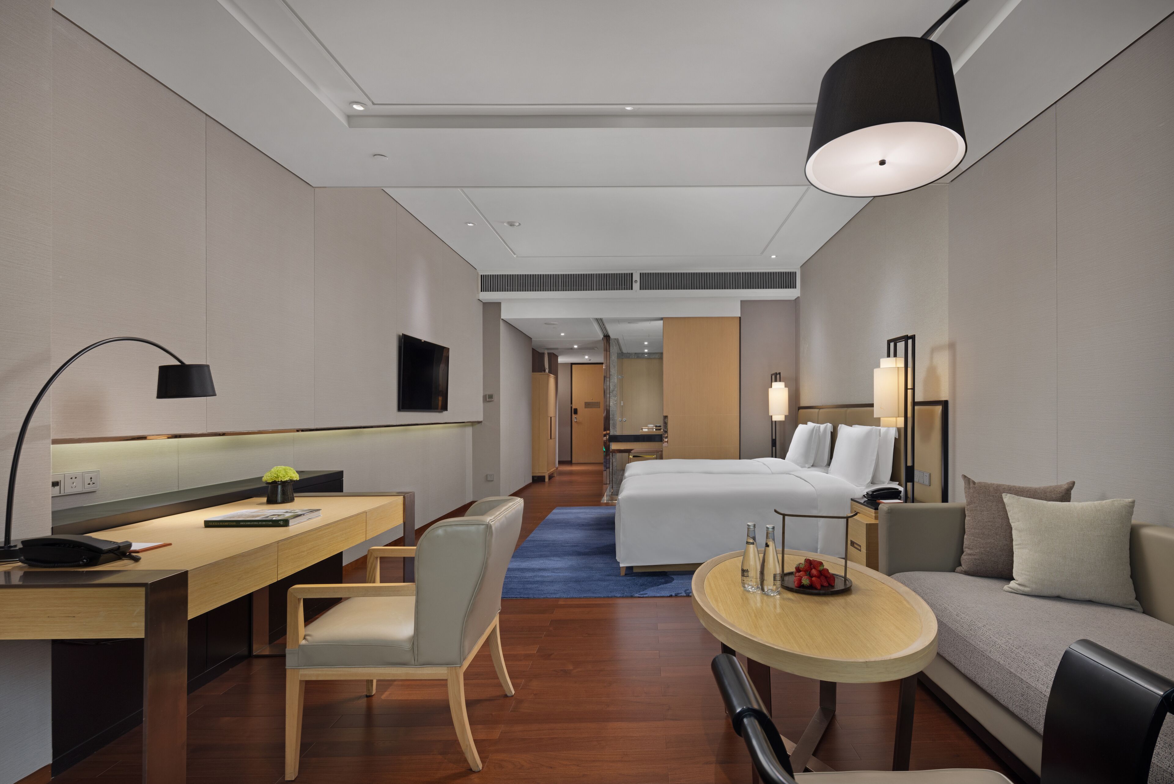 Premium bedding, down comforters, pillowtop beds, in-room safe