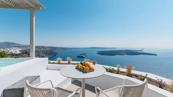 Suite, Meerblick ((Outdoor Jetted Plunge Pool) Caldera) | Strand-/Meerblick