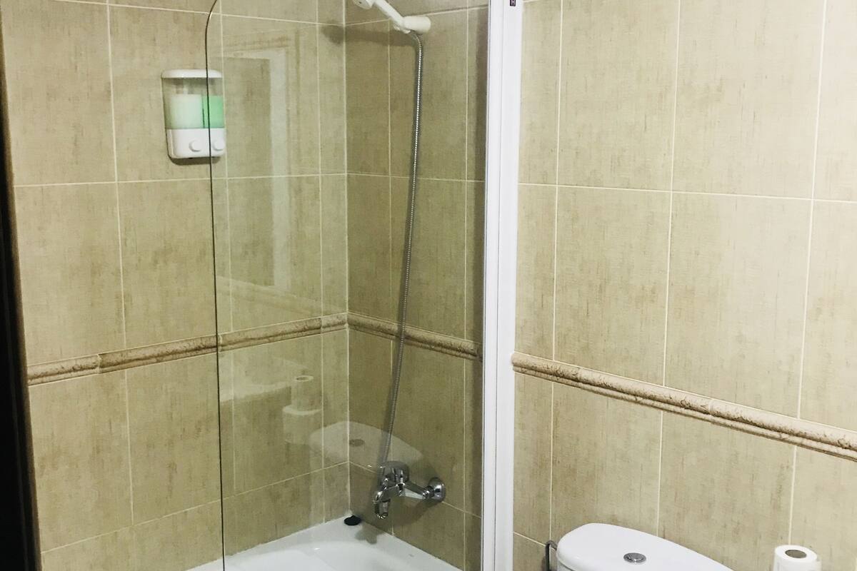 free toiletries, hair dryer, towels