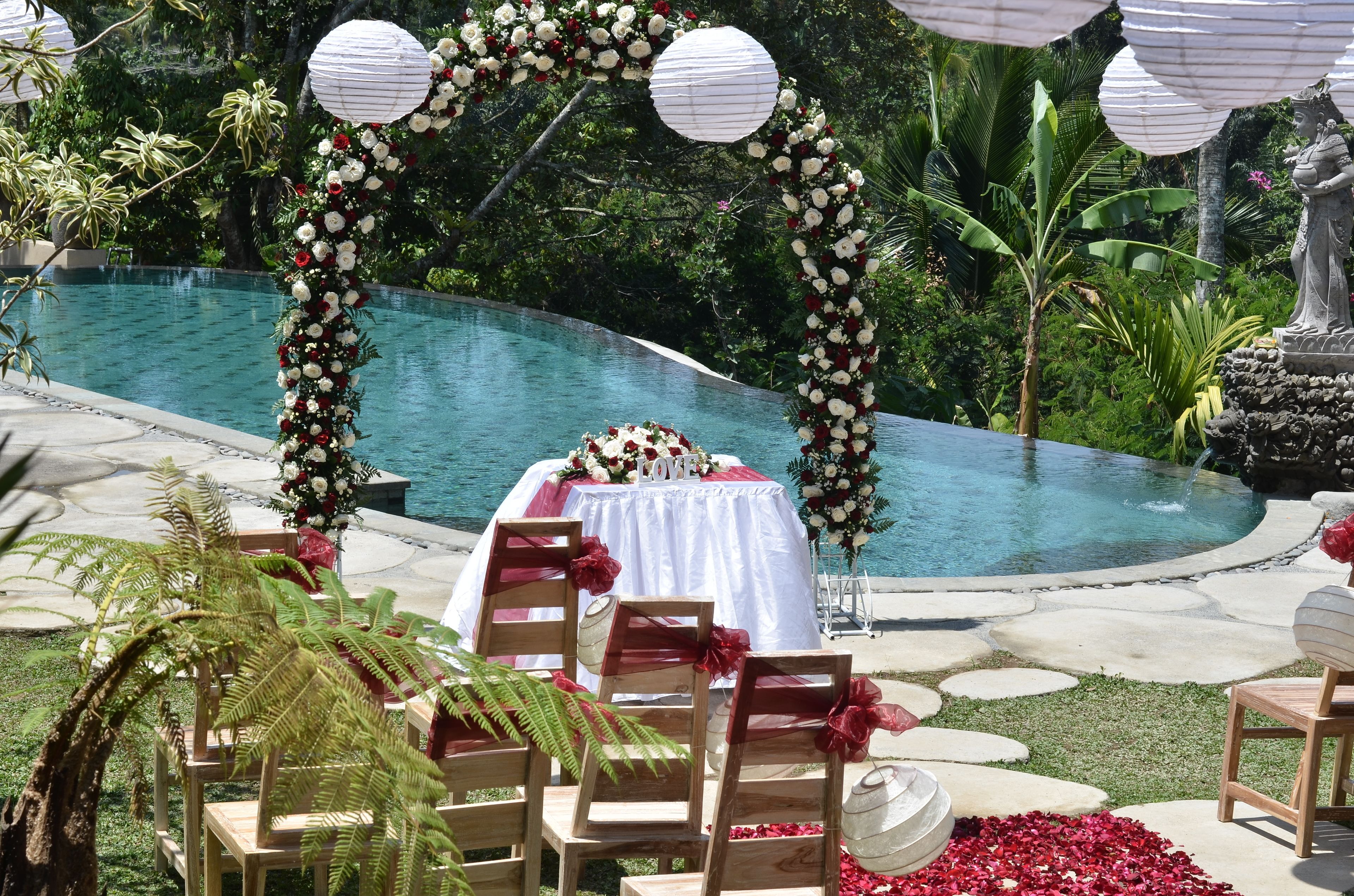 outdoor wedding area