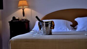 Select Comfort beds, minibar, in-room safe, desk