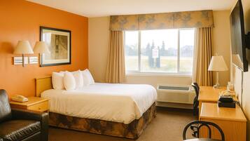 Desk, free WiFi, bed sheets