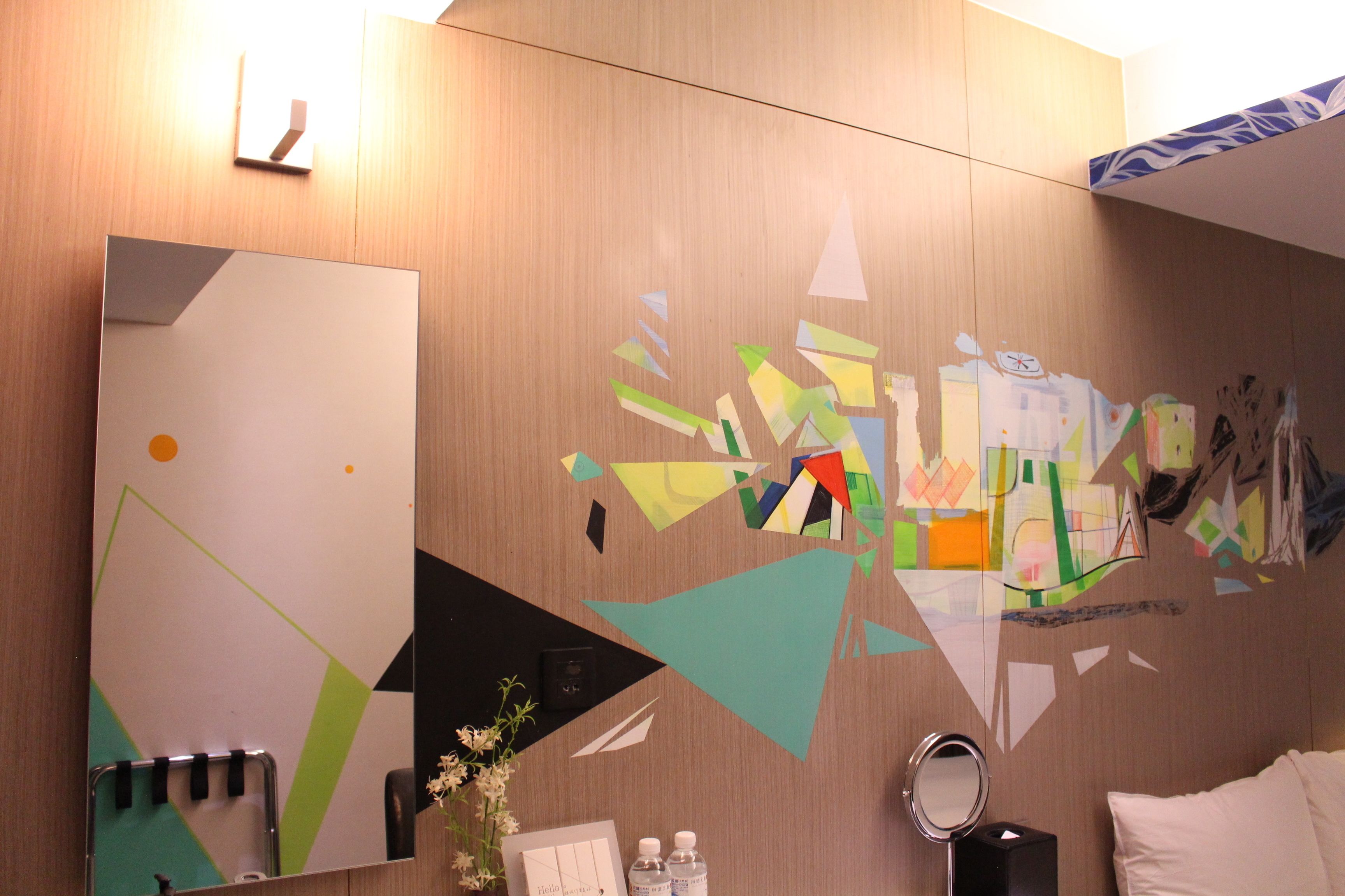 puzzle taichung arts room | free minibar, desk, soundproofing, iron/ironing board