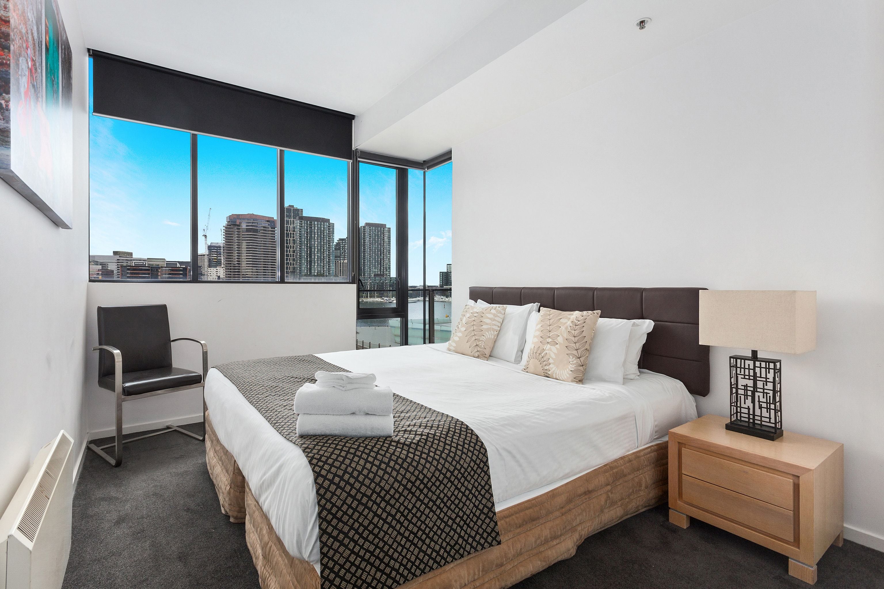 In-room safe, desk, laptop workspace, blackout curtains