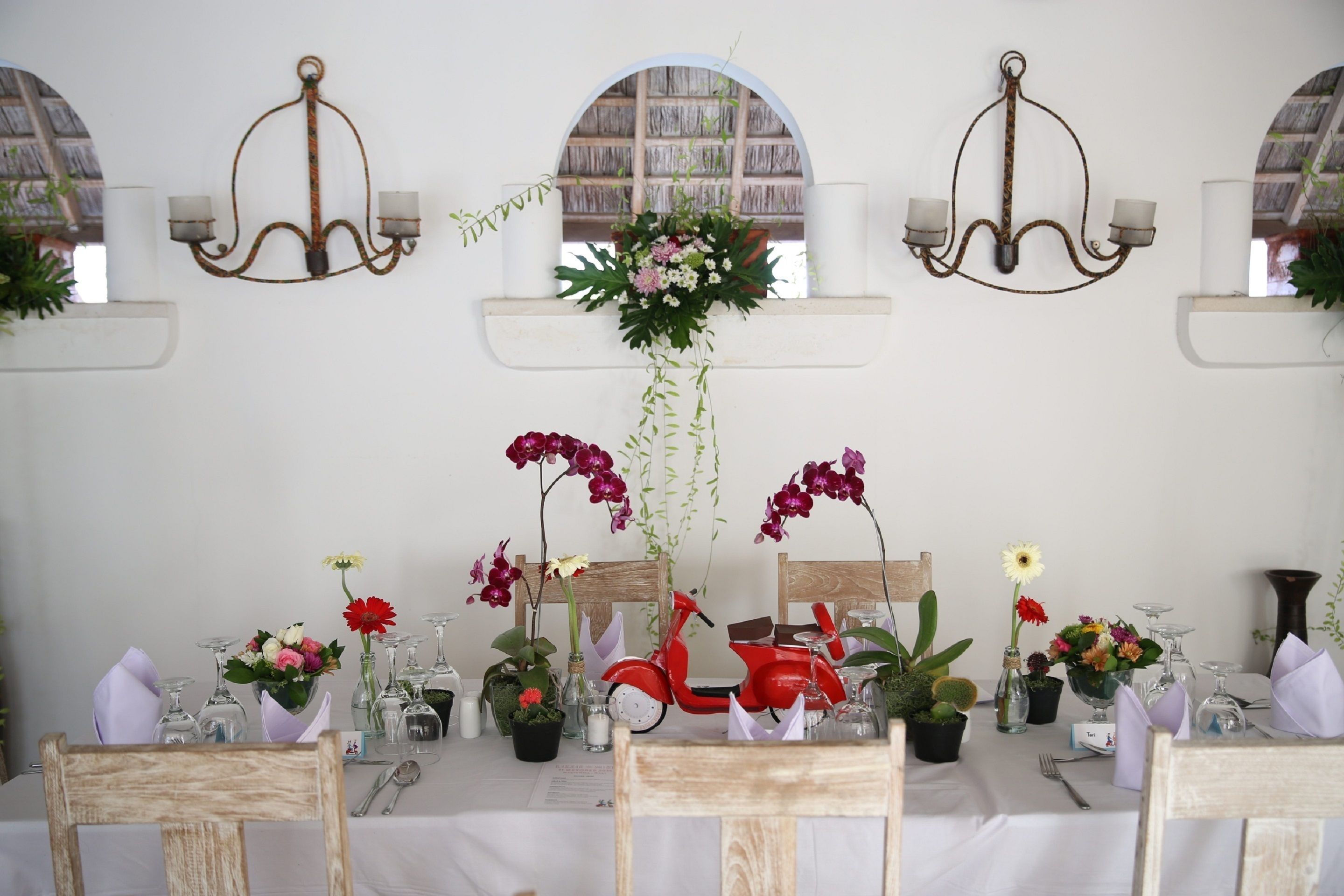 outdoor banquet area