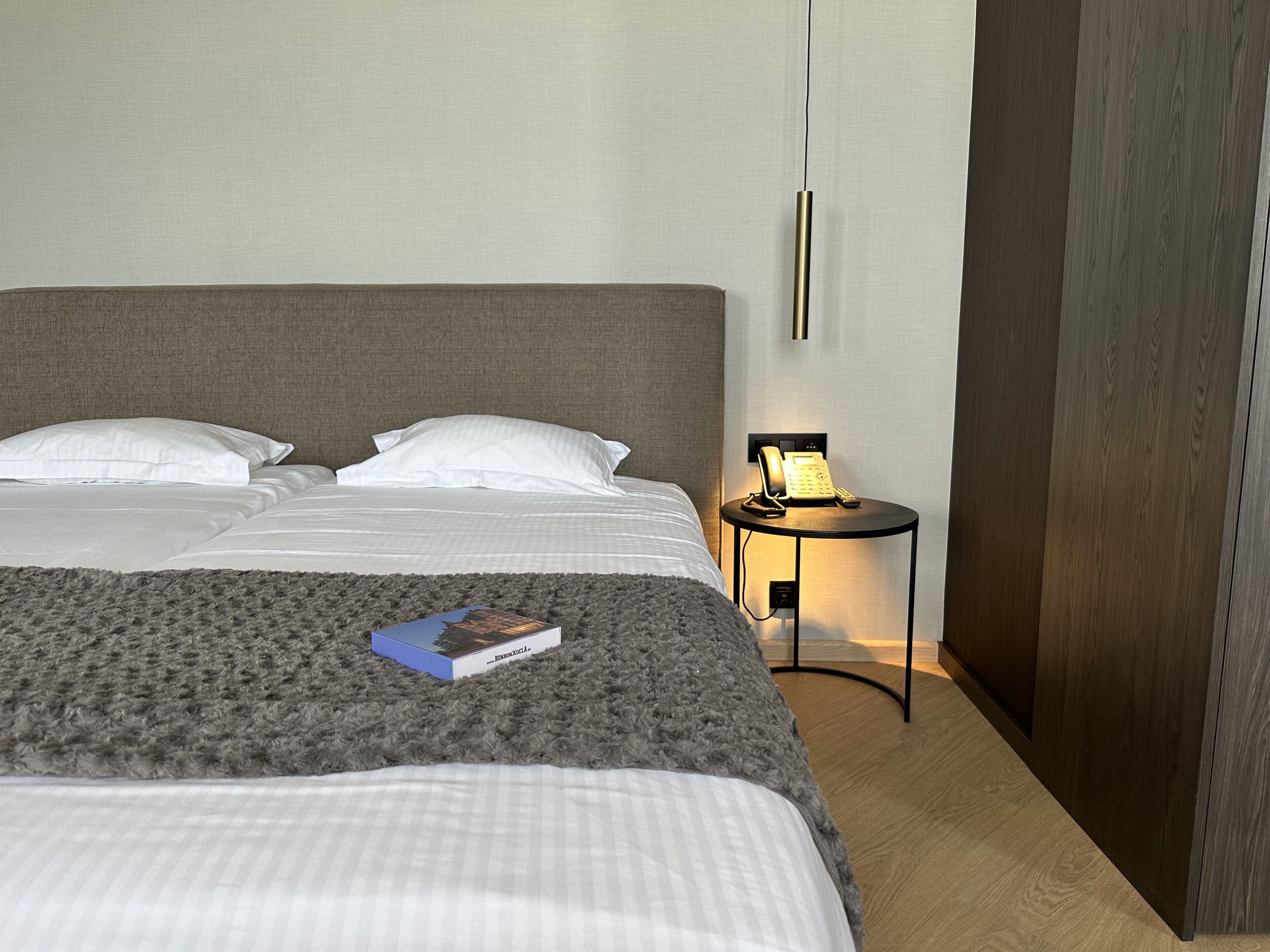 twin room, beach view | minibar, in-room safe, desk, blackout curtains