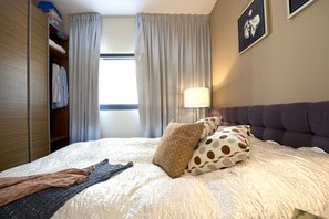 Deluxe-Apartment | Bettwäsche aus ägyptischer Baumwolle, hochwertige Bettwaren, Zimmersafe