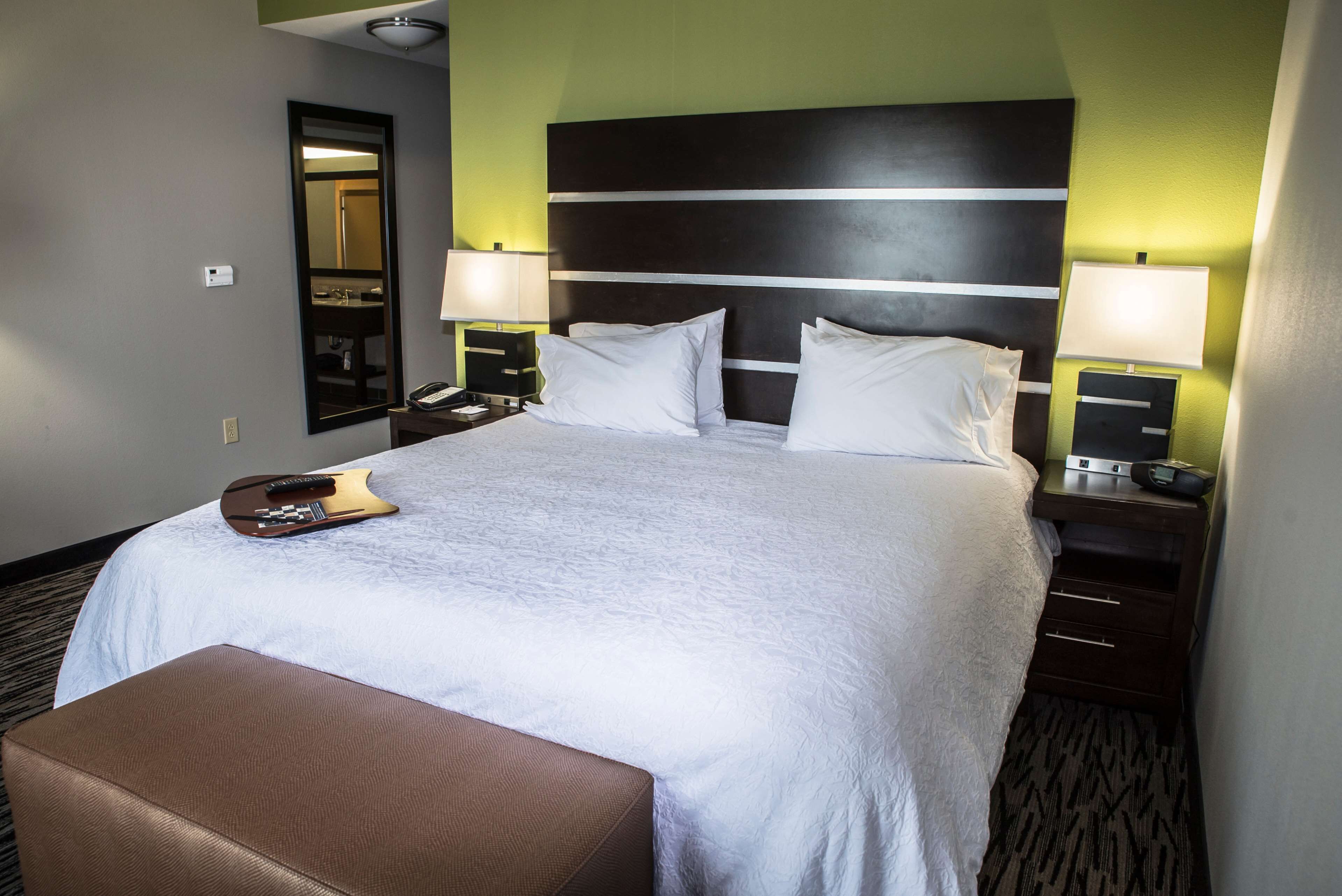 room, 1 king bed, refrigerator & microwave | minibar, desk, laptop workspace, blackout curtains