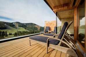 Apartemen, sauna | Teras/patio