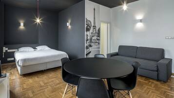 Desk, iron/ironing board, free cribs/infant beds, free WiFi