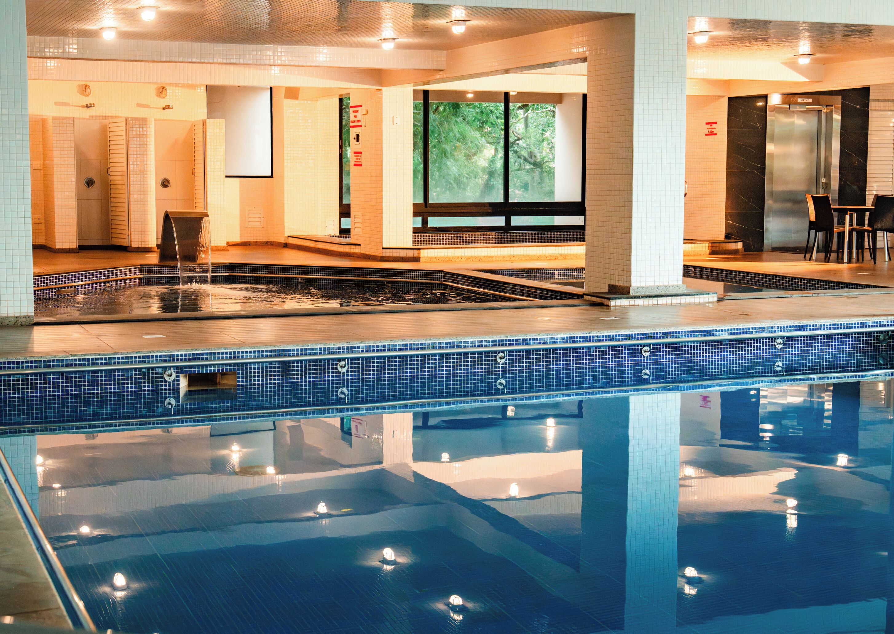 6 indoor pools, 3 outdoor pools