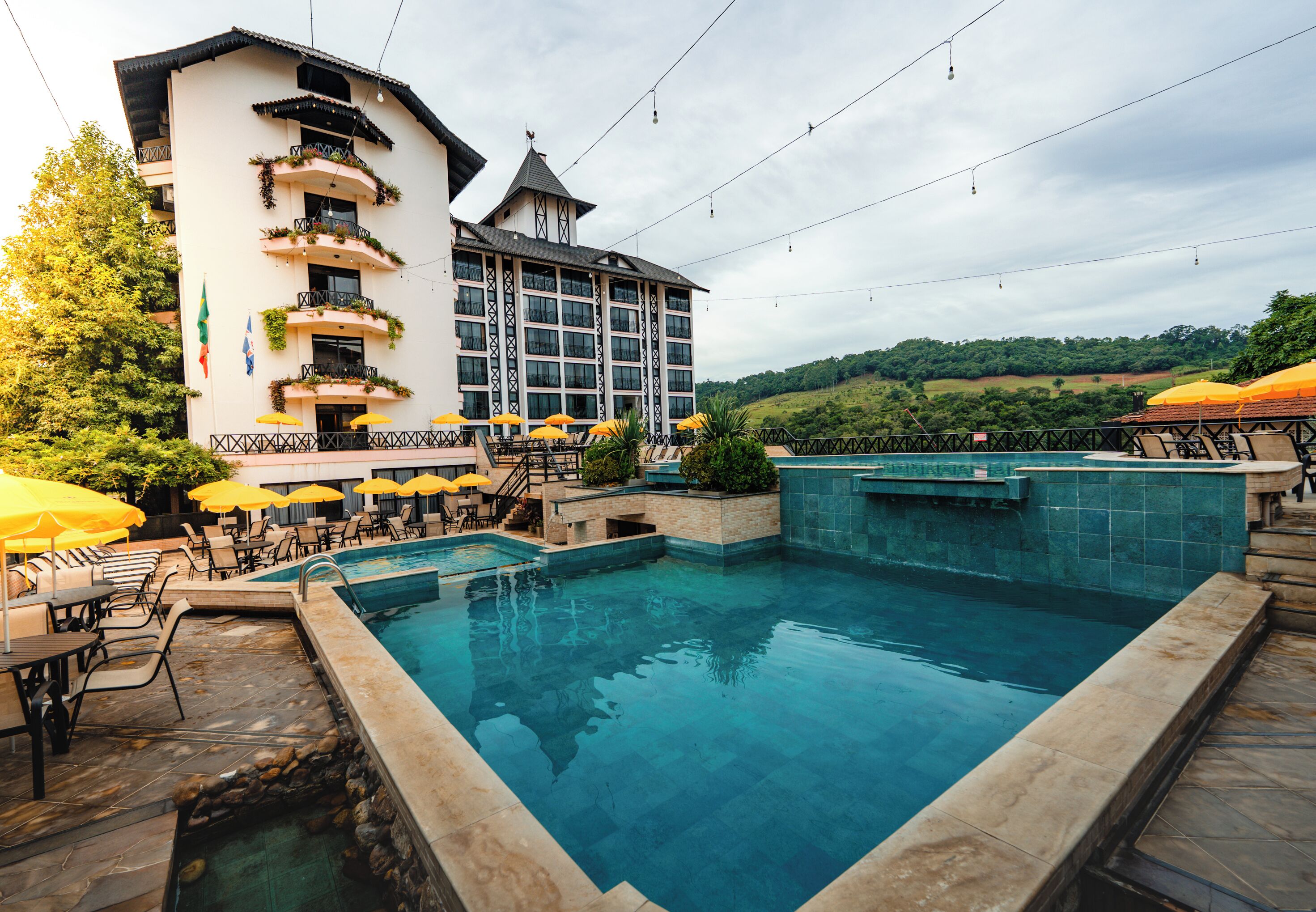 6 indoor pools, 3 outdoor pools