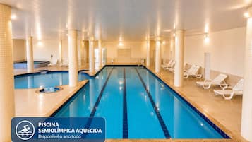 Indoor pool, 2 outdoor pools, open 10:00 AM to 8:00 PM, pool loungers