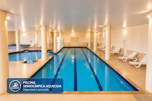 Indoor pool, 2 outdoor pools, open 10:00 AM to 8:00 PM, sun loungers