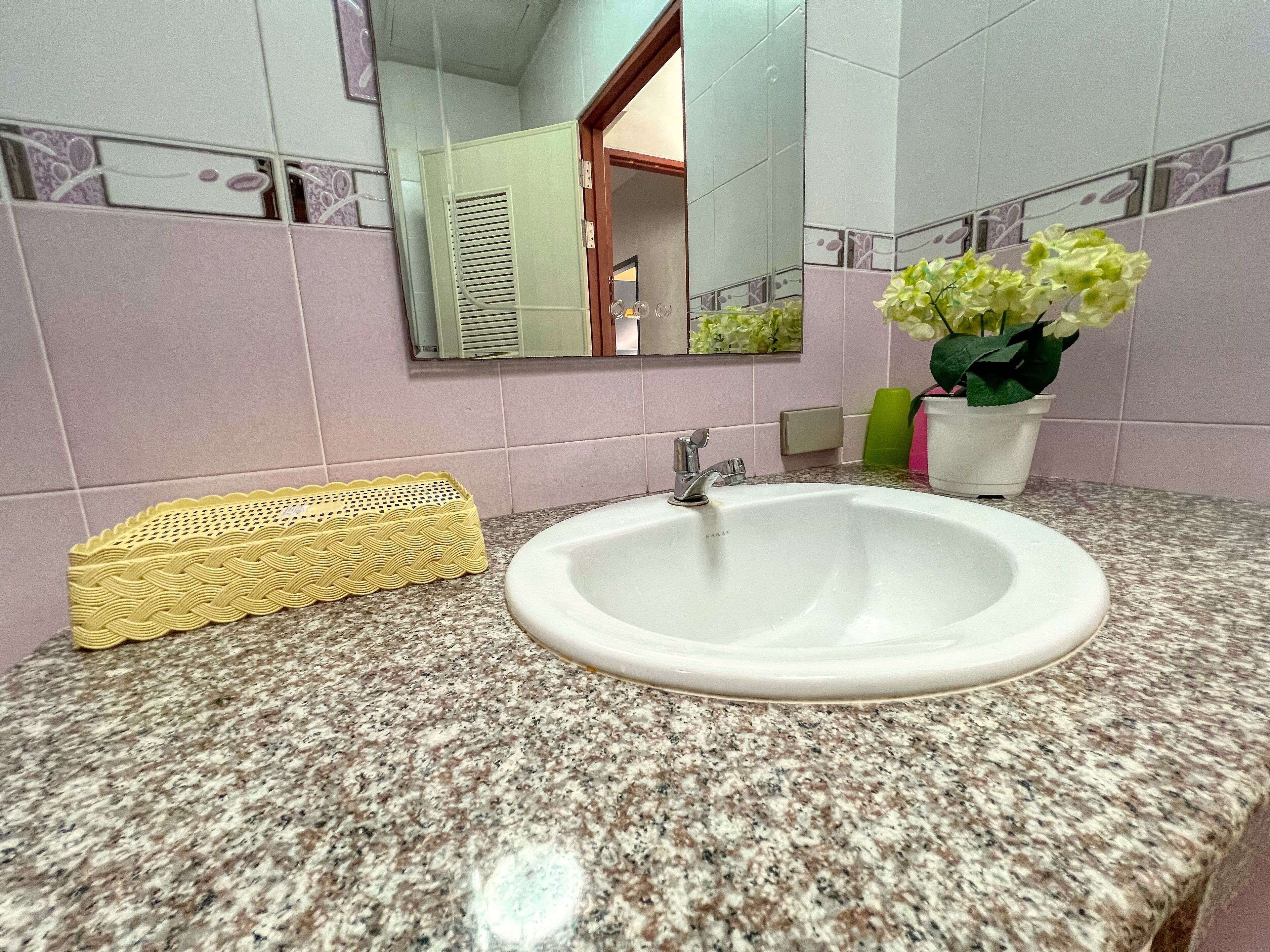 standard triple room, balcony | bathroom | shower, hair dryer, towels, soap