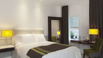 Ropa de cama de alta calidad y minibar