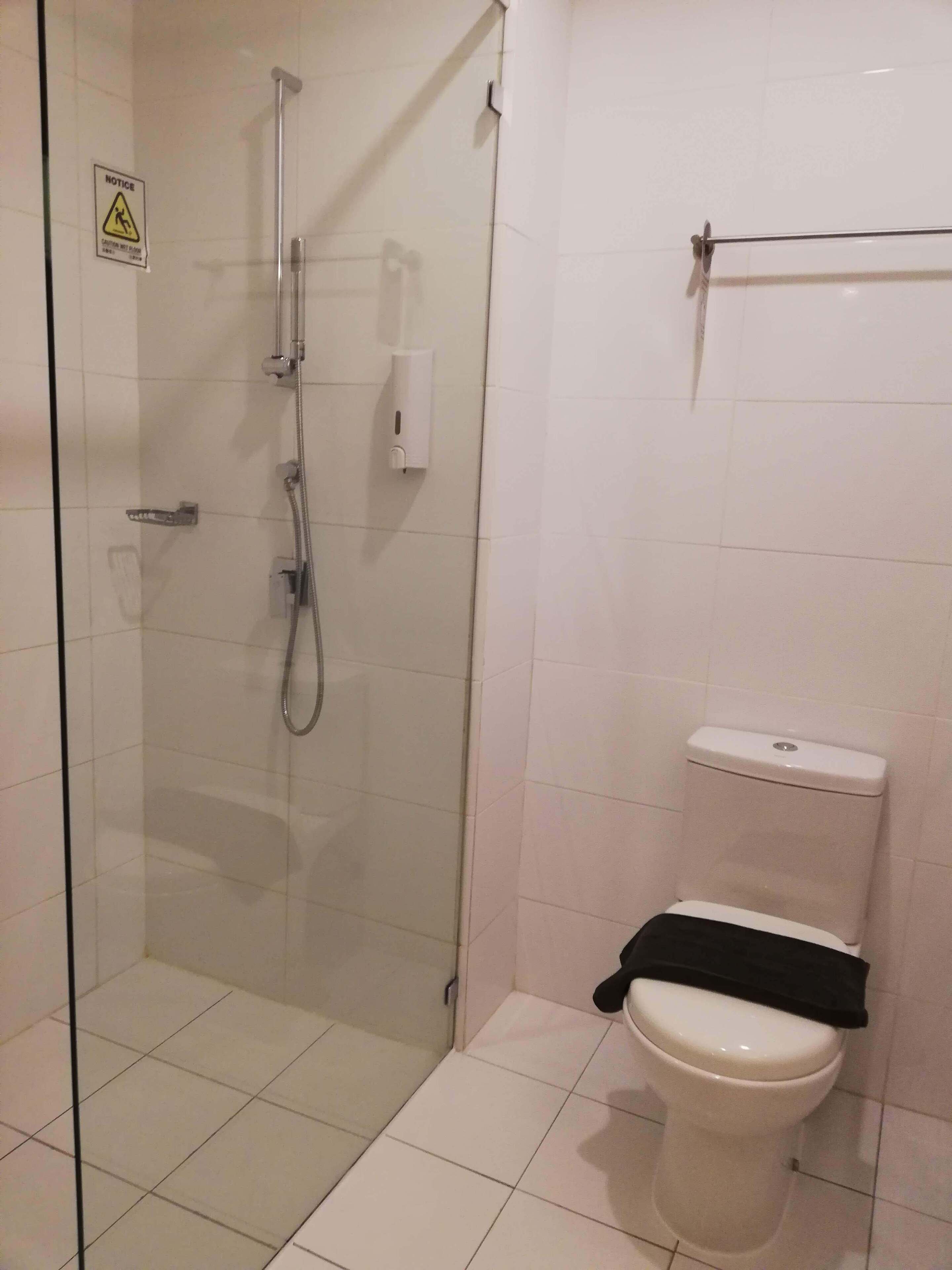 shower, free toiletries, hair dryer, bidet