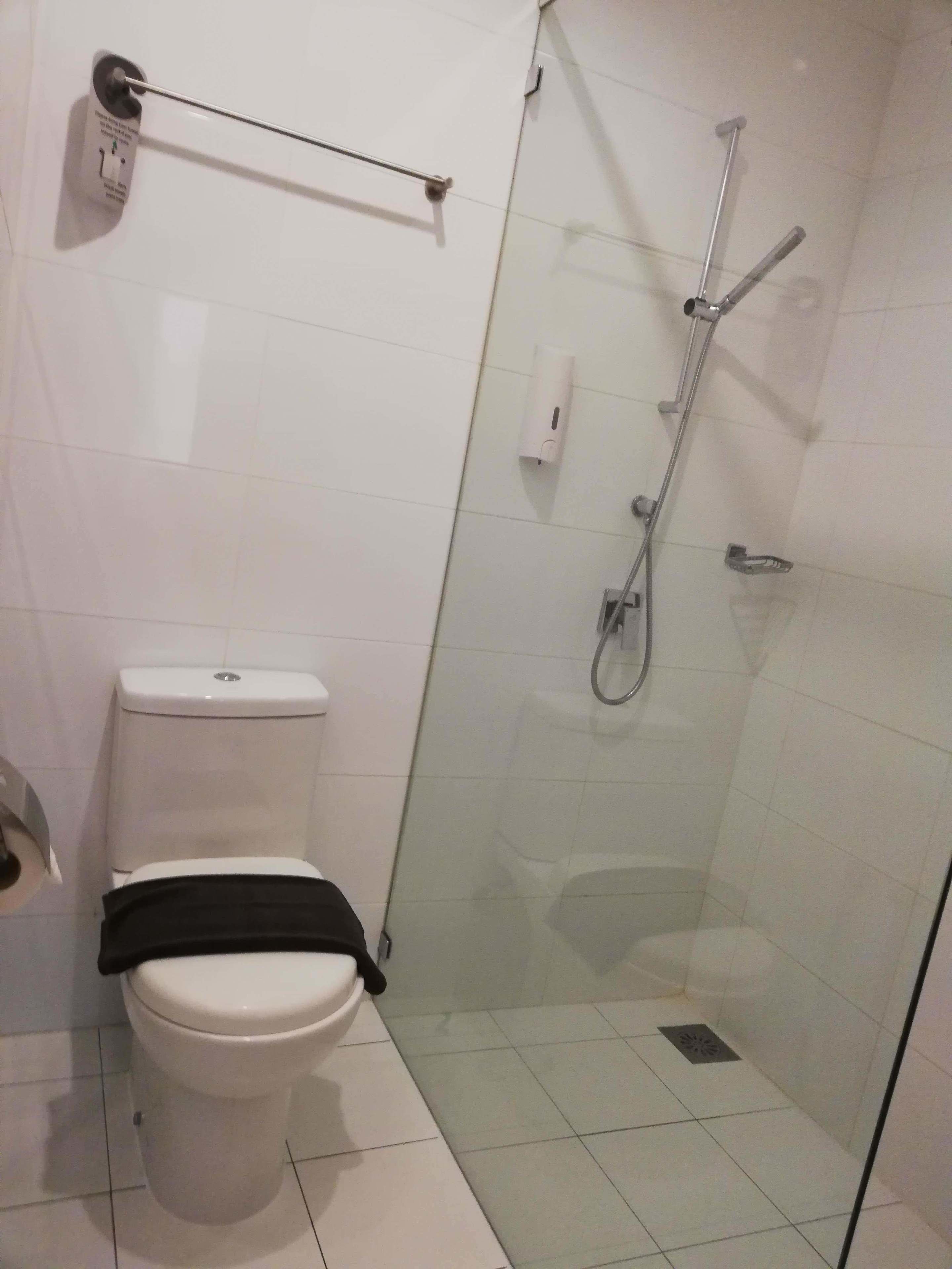 shower, free toiletries, hair dryer, bidet