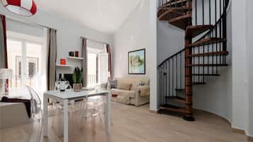 Grand Apartment, 2 Bedrooms, Terrace | Living area