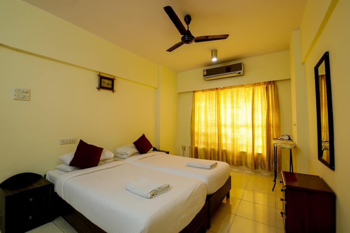 Căn hộ Deluxe, 2 phòng ngủ, quang cảnh thành phố | 1 phòng ngủ, nệm Select Comfort, két bảo mật tại phòng