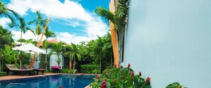 Outdoor pool, open 8 AM to 8 PM, pool umbrellas, pool loungers - Areca Angkor Boutique Villa (Siem Reap)