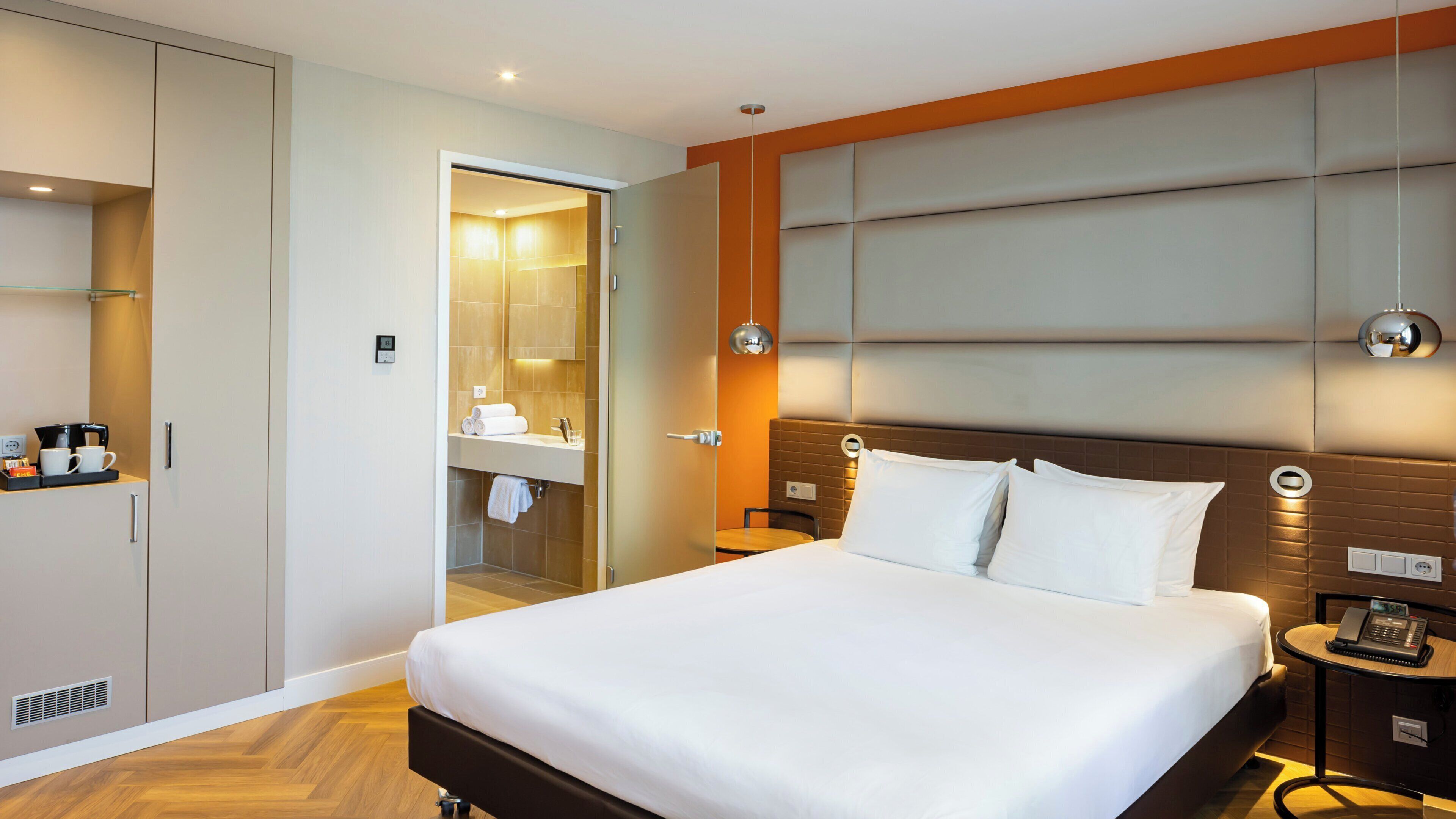 In-room safe, desk, laptop workspace, blackout curtains