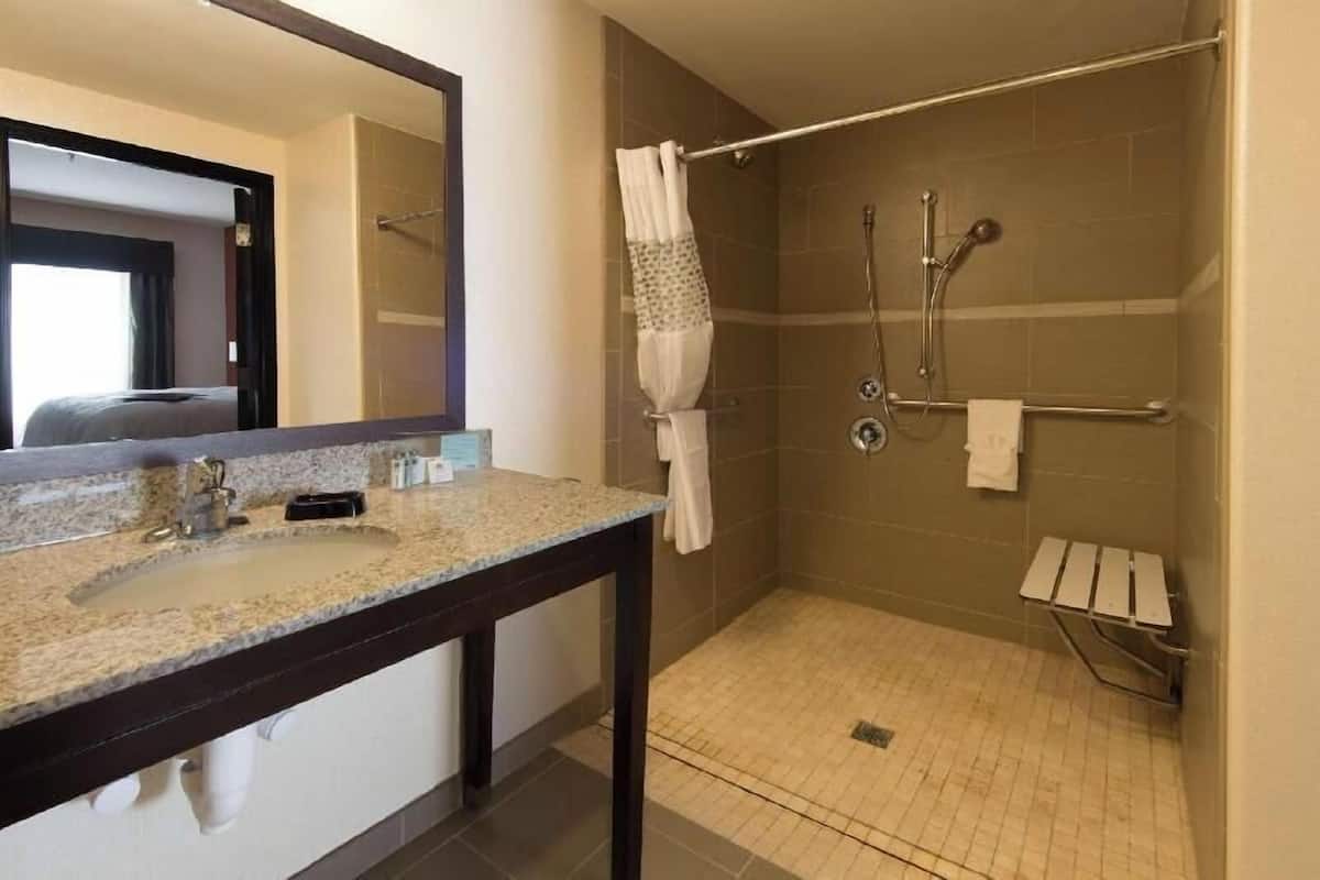 Bathroom | Combined shower/tub, hydromassage showerhead, free toiletries
