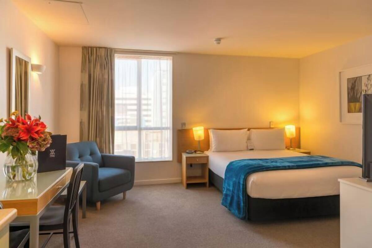 1 bedroom, blackout curtains, iron/ironing board, free cots/infant beds