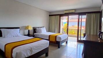 Individually decorated, desk, blackout curtains, rollaway beds