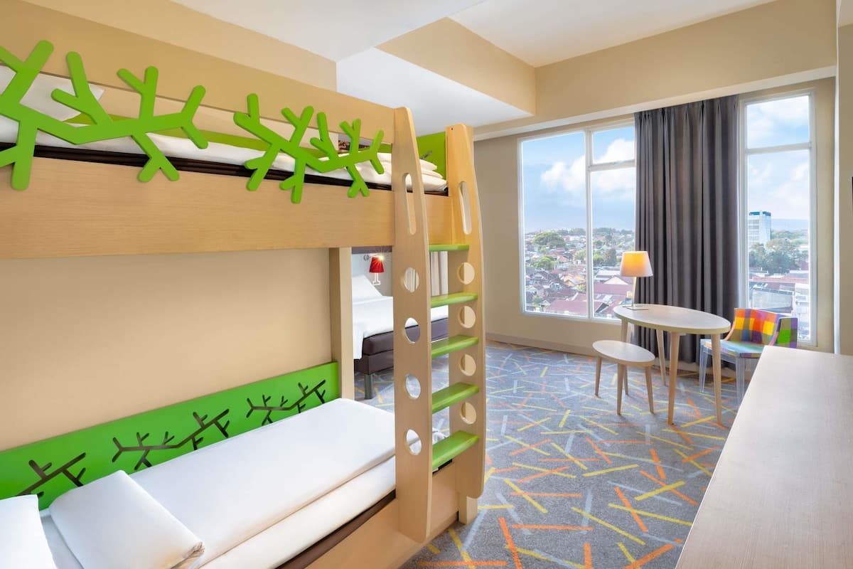 Family Room, Multiple Beds | Premium bedding, minibar, in-room safe, desk
