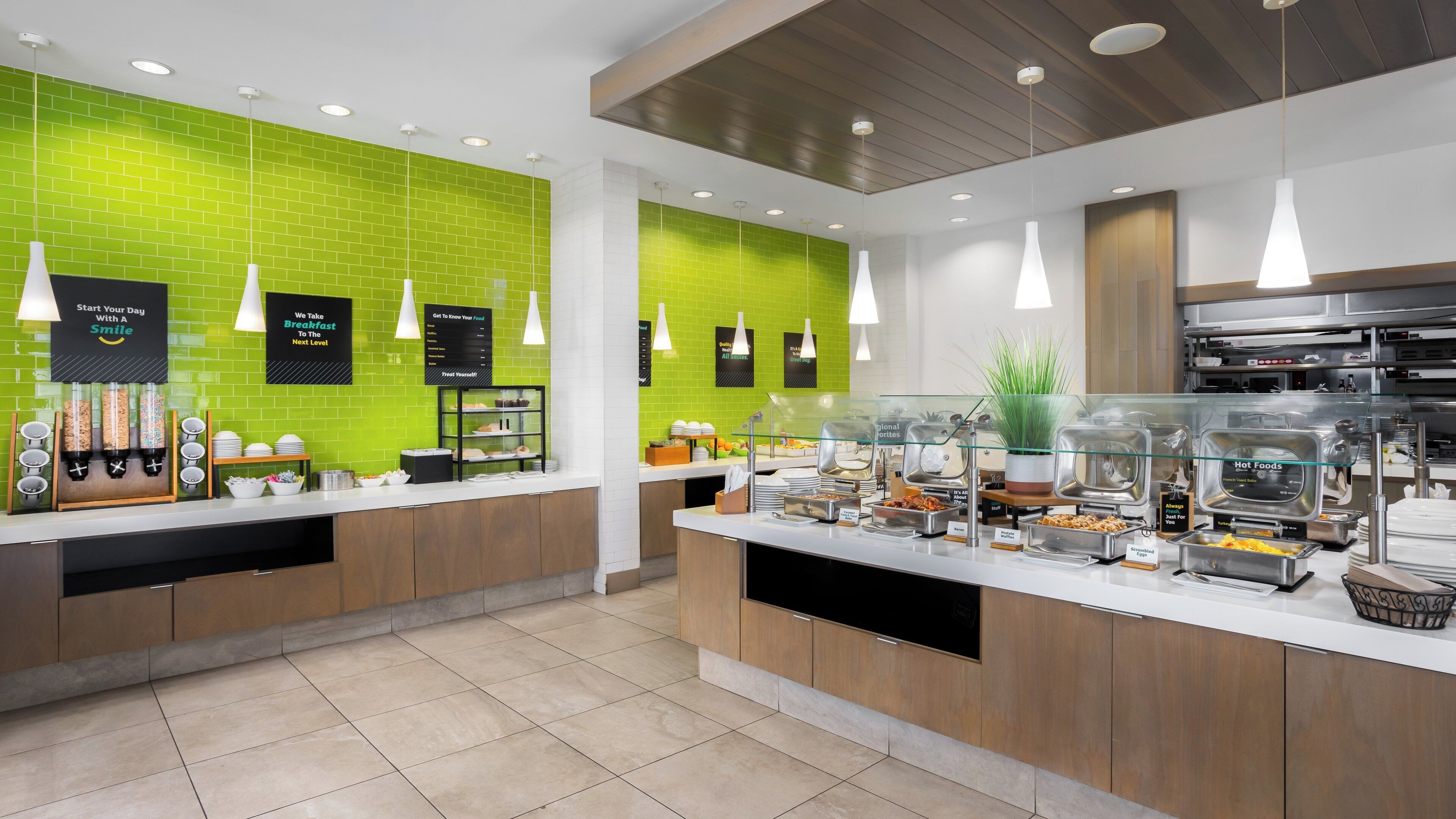 daily buffet breakfast for a fee