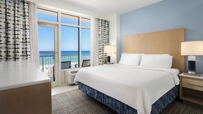 Premium Room, Multiple Beds, Ocean View (Communication, Roll-In Shower) | In-room safe, desk, blackout drapes, iron/ironing board - Holiday Inn Resort Fort Walton Beach by IHG (Fort Walton Beach)